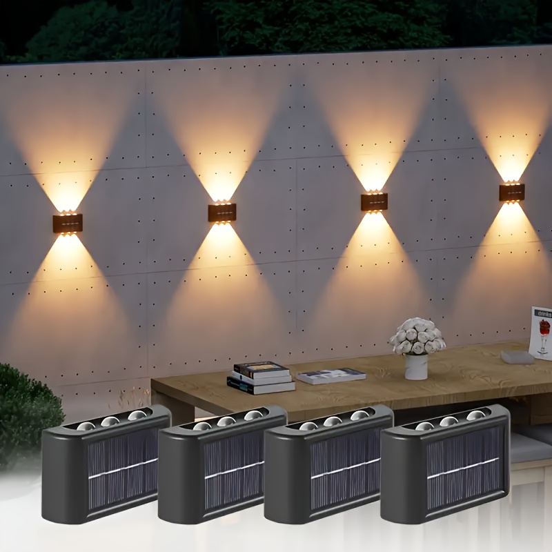 Lighting Decor Items - LEDソーラーライト 屋外防水 ソーラーウォールランプ 上下発光 ガーデンフェンス装飾用 ソーラー式ウォールランプ
