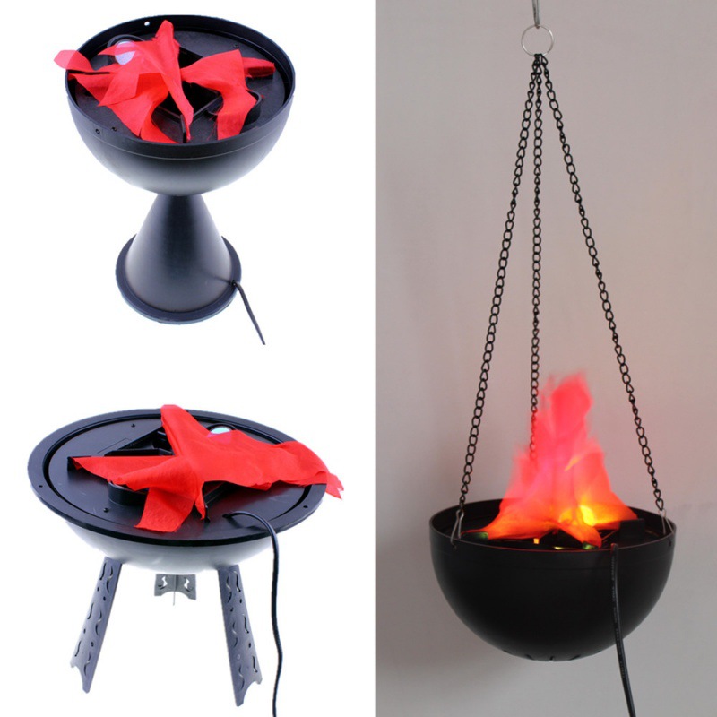 Lighting Decor Items - 3Dフェイクフレームランプシミュレーション火鉢装飾電気炎ライト偽火炎演出小道具お化け屋敷バーショップパーティーホームデコレーション