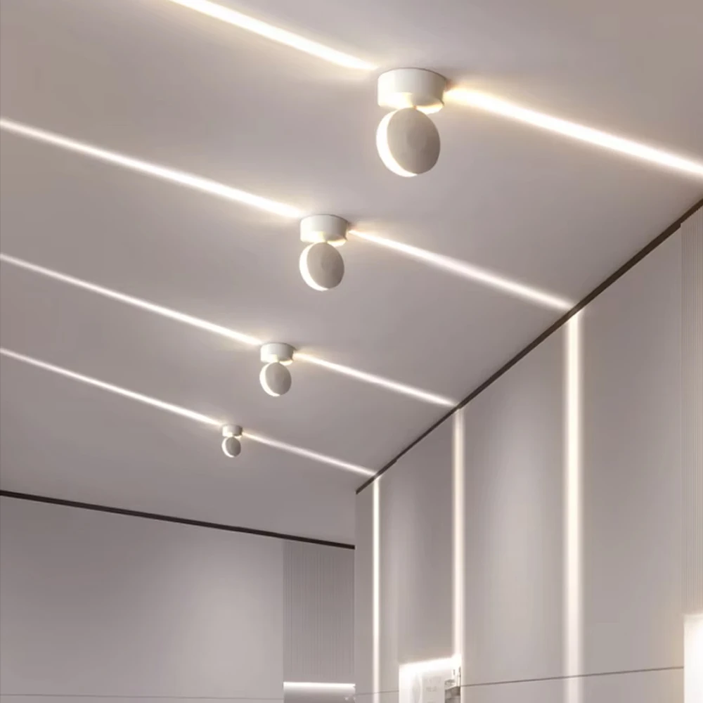 Garage Lighting Decor - 360度回転LED窓枠ライト天井壁ランプホームドアホテル廊下バーホーム照明フレーム装飾ガレージ