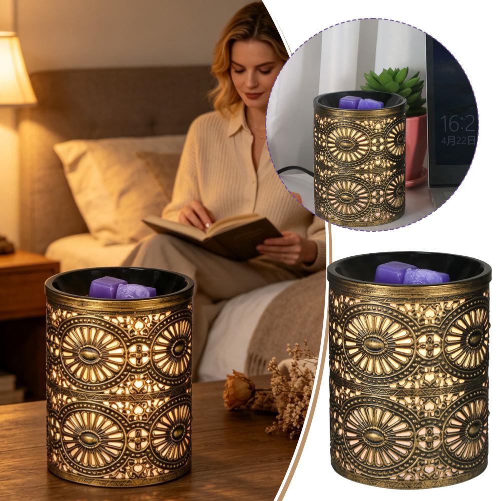 Lighting Decorative - 新しい香りのナイトライト、金色の幾何学模様の鉄製キャンドルスタンド、クリエイティブなアロマセラピーキャンドルカップ、卓上ホームデコレーションオーナメント
