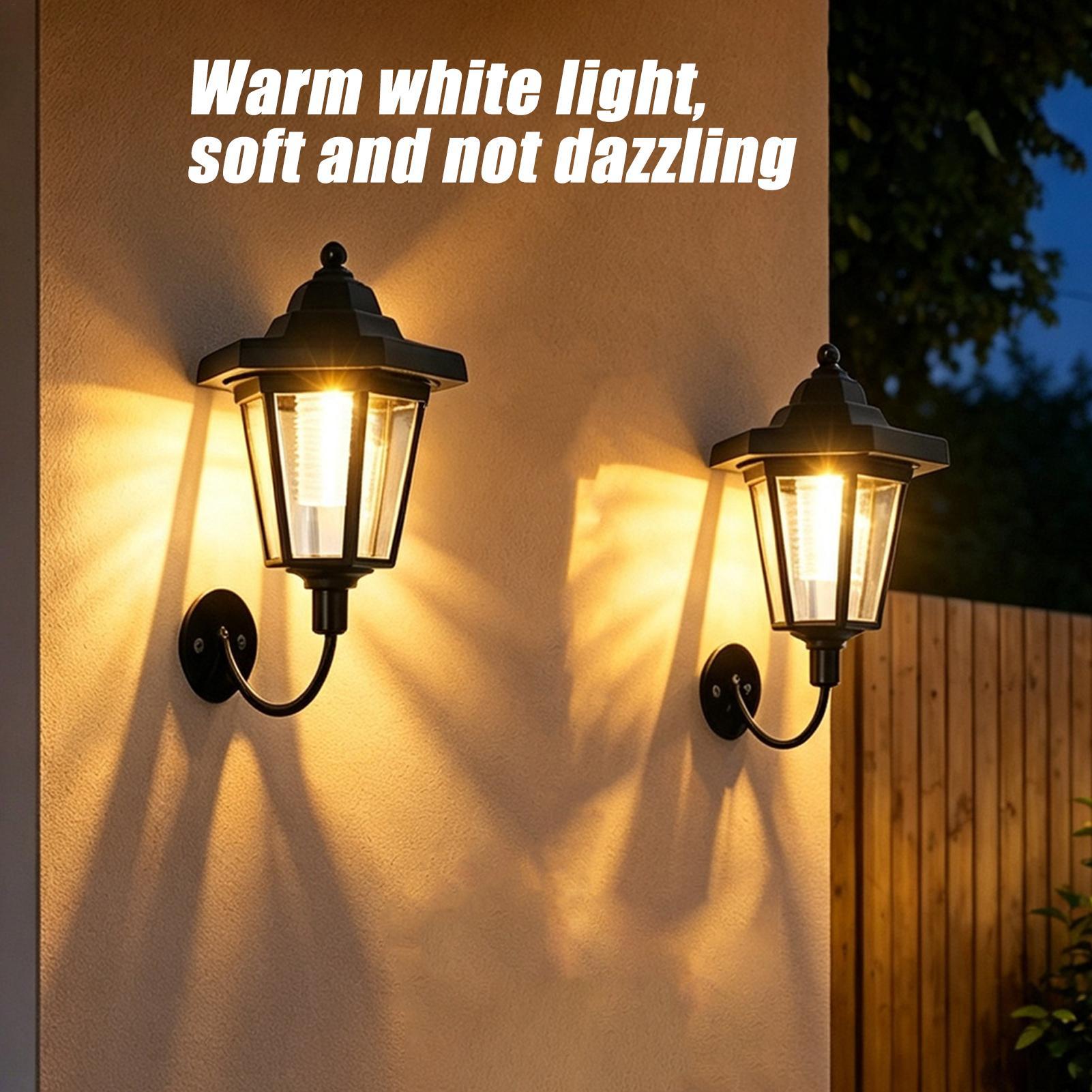 ソーラーライト屋外用ウォールライト、防水ランタン、通路装飾、 - Garage Lighting Decor のレビューと価格
