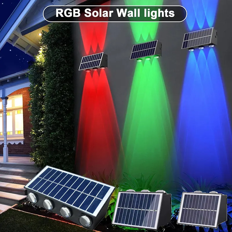 屋外ソーラーフェンスライト ソーラーウォールウォッシャーライ - Garage Lighting Decor のレビューと価格