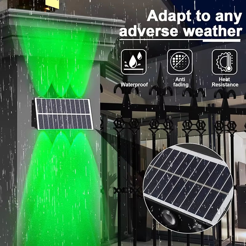 屋外ソーラーフェンスライト ソーラーウォールウォッシャーライ - Garage Lighting Decor のレビューと価格