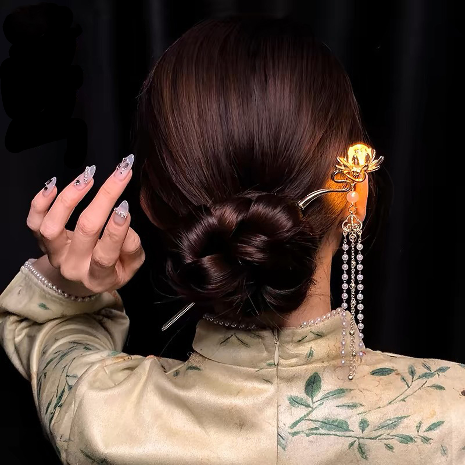発光花ヘアピン絶妙な蓮の花のタッセルヘアスティックエレガント - Lighting Decor Items のレビューと価格