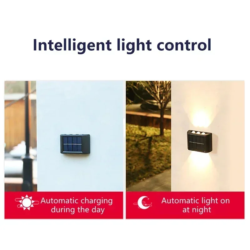 LEDソーラーライト 屋外防水 ソーラーウォールランプ 上下 - Lighting Decor Items のレビューと価格