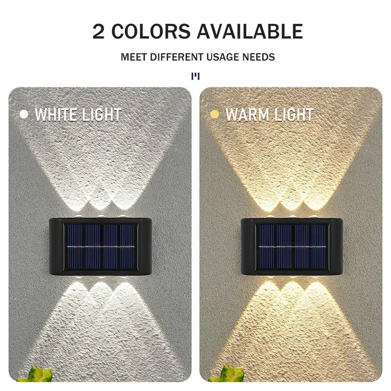LEDソーラーライト 屋外防水 ソーラーウォールランプ 上下 - Lighting Decor Items のレビューと価格