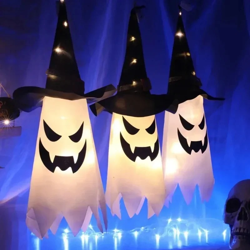 1PC ハロウィン魔女帽子カラフルなライトアップ LED グ - Lighting Decorative のレビューと価格
