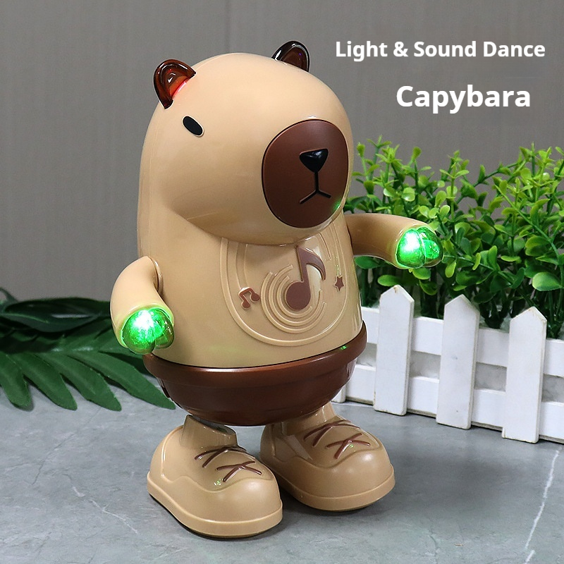カピバラ電動ダンス玩具 LEDライト付き 音楽再生 ウォーキ - Home Decor Lighting Wholesale のレビューと価格