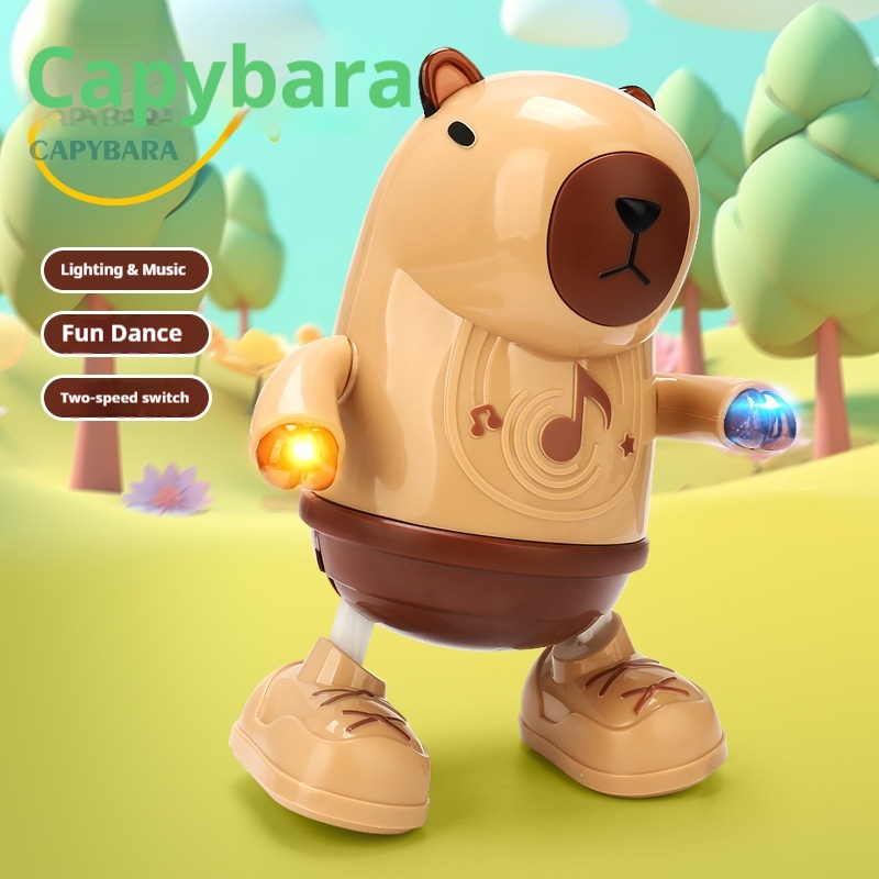 カピバラ電動ダンス玩具 LEDライト付き 音楽再生 ウォーキ - Home Decor Lighting Wholesale のレビューと価格