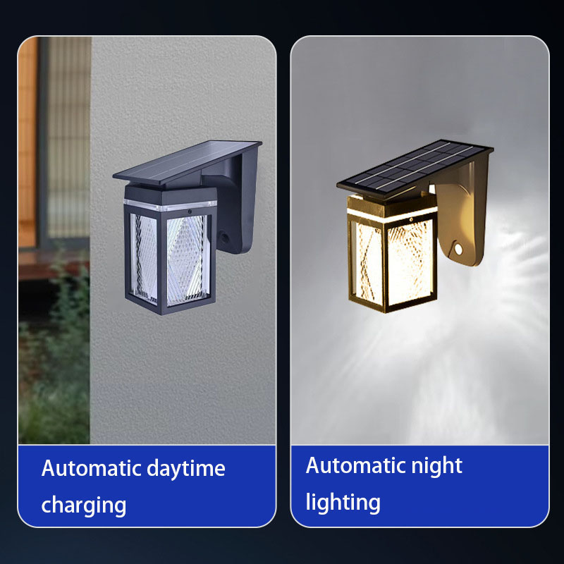 ソーラーウォールライト屋外防水IP54 3色LEDランタン安 - Garage Lighting Decor のレビューと価格