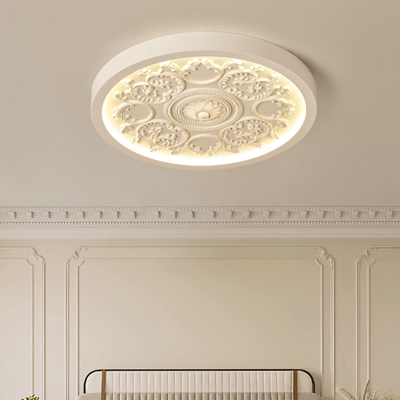 ヴィンテージフランス製クリーム色の彫刻が施された芸術的な天井 - Home Decor Lighting Wholesale のレビューと価格