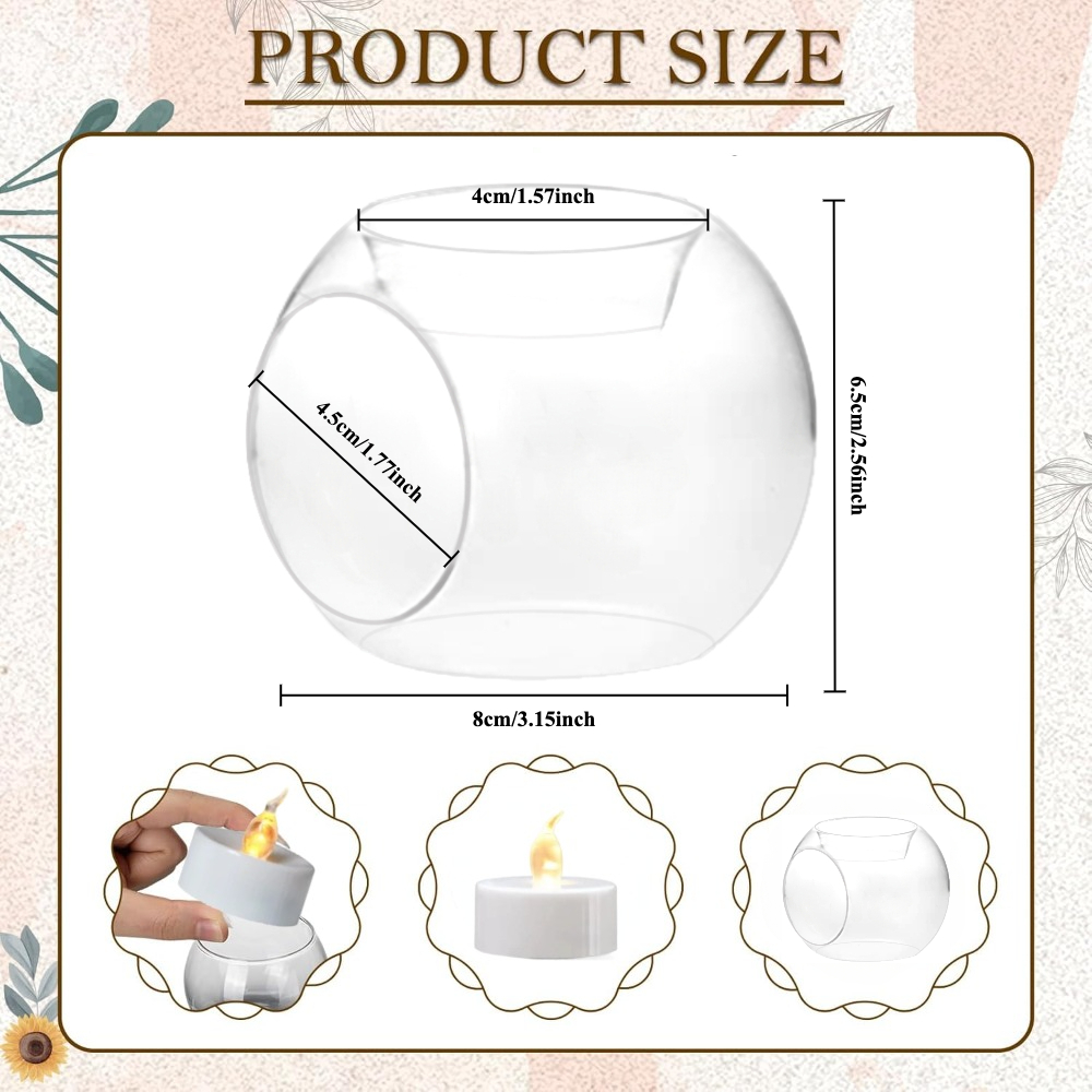 6/12個入りガラス製丸型中空キャンドルホルダー サイドオー - Lighting Decor Items のレビューと価格