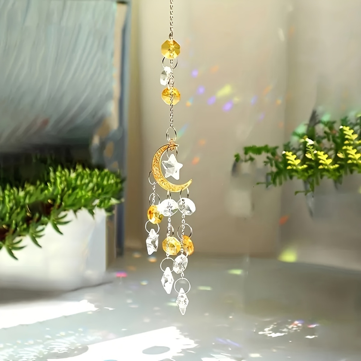 クリスタルサンリーチ サンキャッチャー 桜 月 ウィンドウプ - Lighting Jockey のレビューと価格