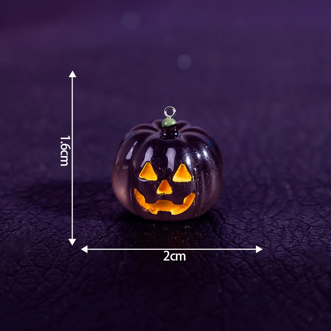 5個入りのかわいい光るパンプキンレジンチャーム、ハロウィンホ - Lighting Decor Items のレビューと価格