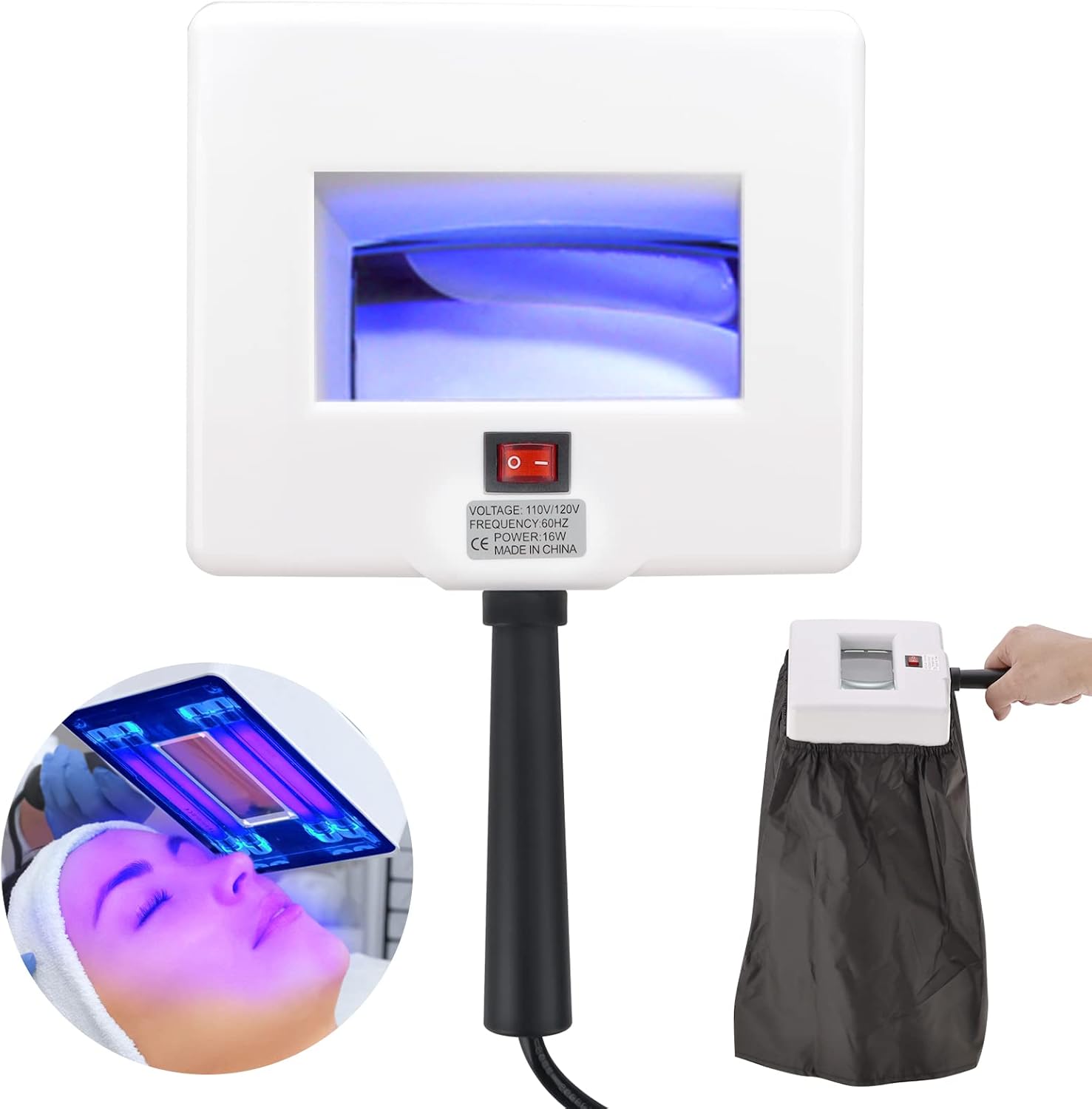 ウッズランプスキンアナライザー、拡大ハンドルウッズランプ、顔 - Lighting Jockey のレビューと価格