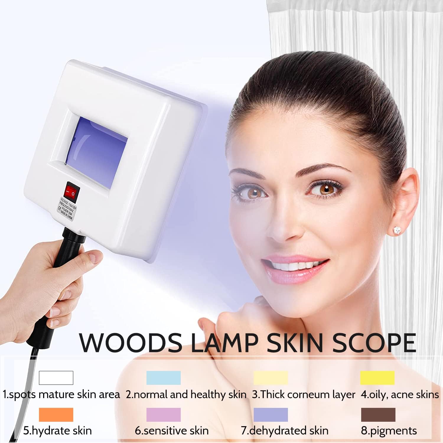 ウッズランプスキンアナライザー、拡大ハンドルウッズランプ、顔 - Lighting Jockey のレビューと価格