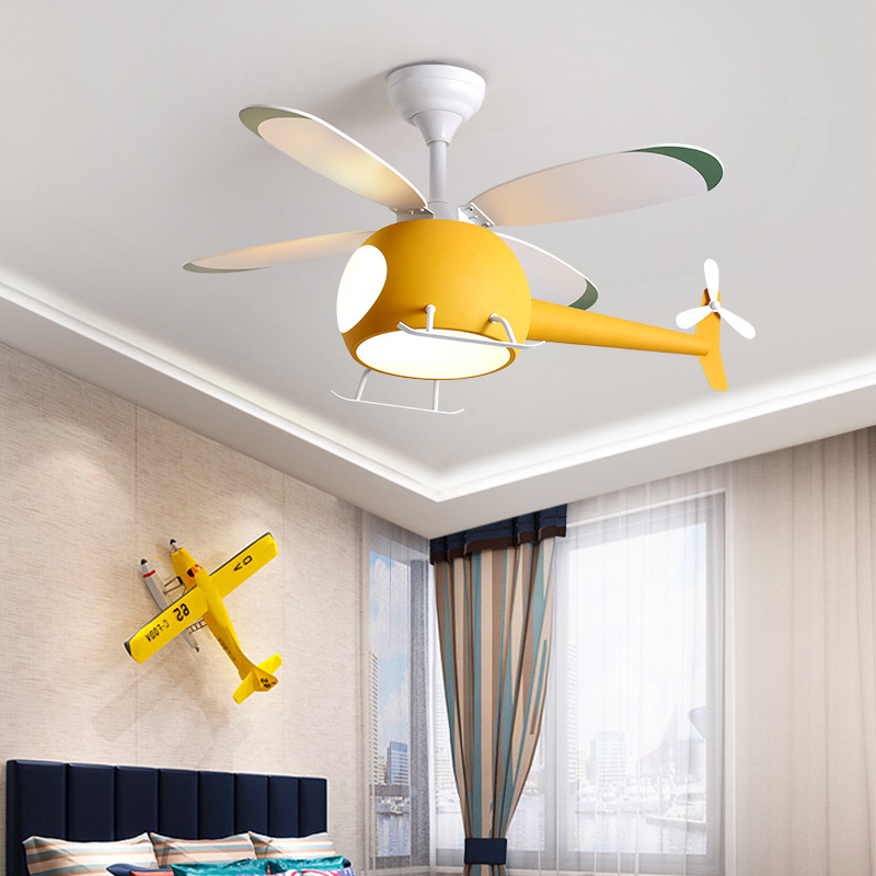 現代のクリエイティブ漫画飛行機ファンライトシンプルな装飾 L - Lighting Decorative のレビューと価格