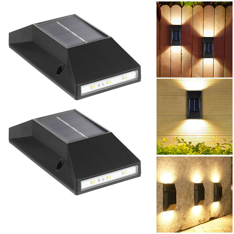 6LEDアップ/ダウン照明屋外ガーデン装飾照明ソーラーウォー - Lighting Decoration On Wall のレビューと価格